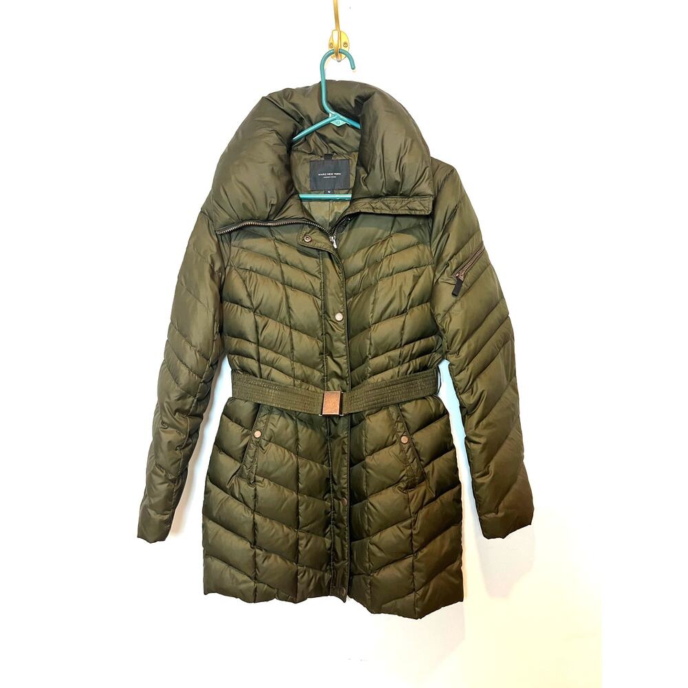Marc New York Puffer Jacket Quilted Warm Womans Size‎ M Dark Green